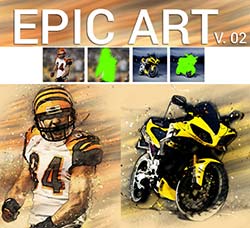 PS动作－史诗般艺术(第二版)：Epic Art 2 Photoshop Action